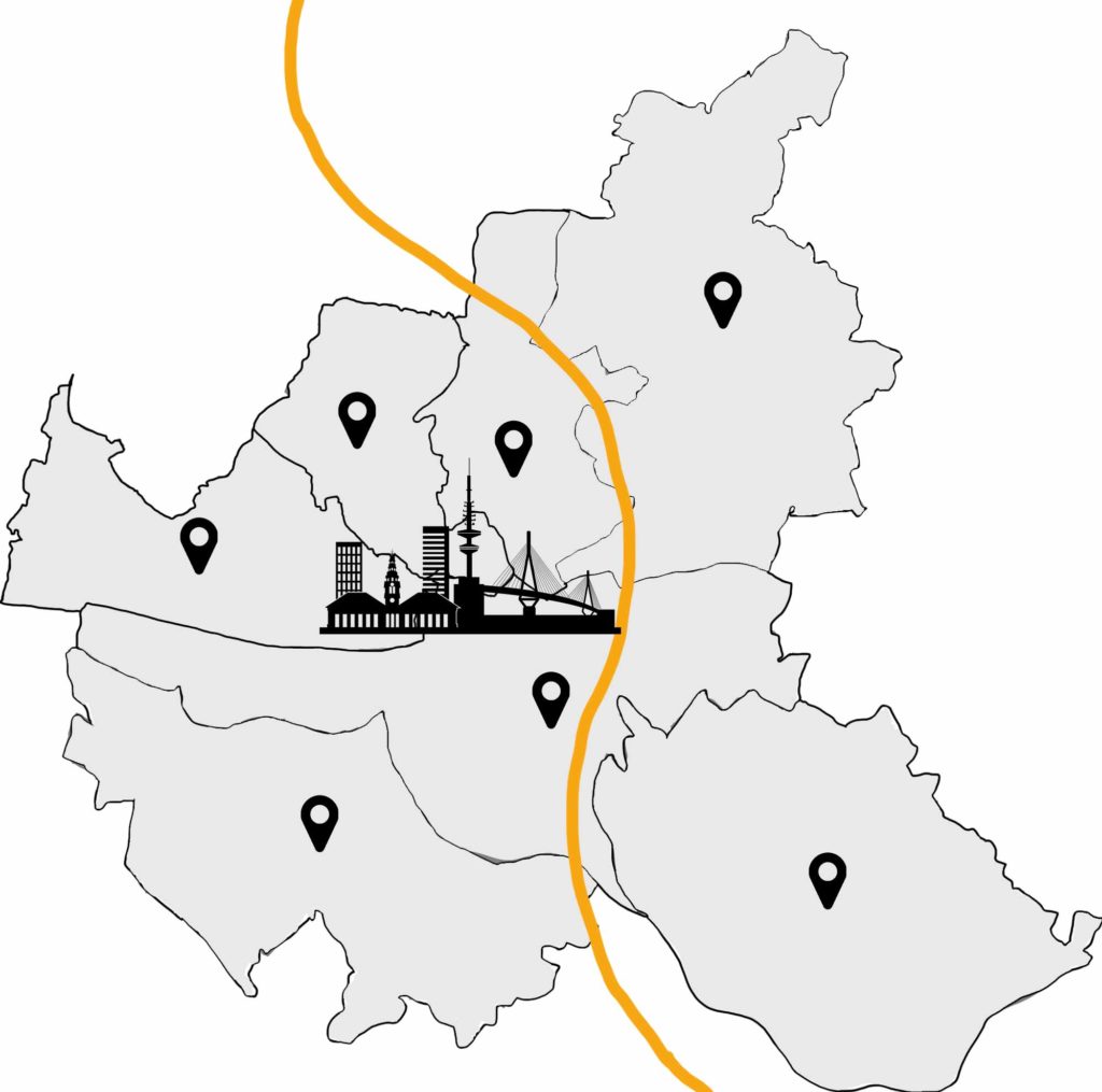 Hamburg Karte Entrümpelung Hamburg Stadtteile